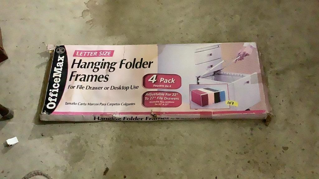 Hanging folder frames