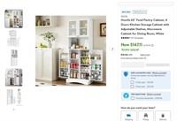 FM7675  Homfa Pantry Cabinet 63'' White