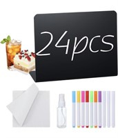 Like new 24 Pack Mini Chalkboard Signs for Food,