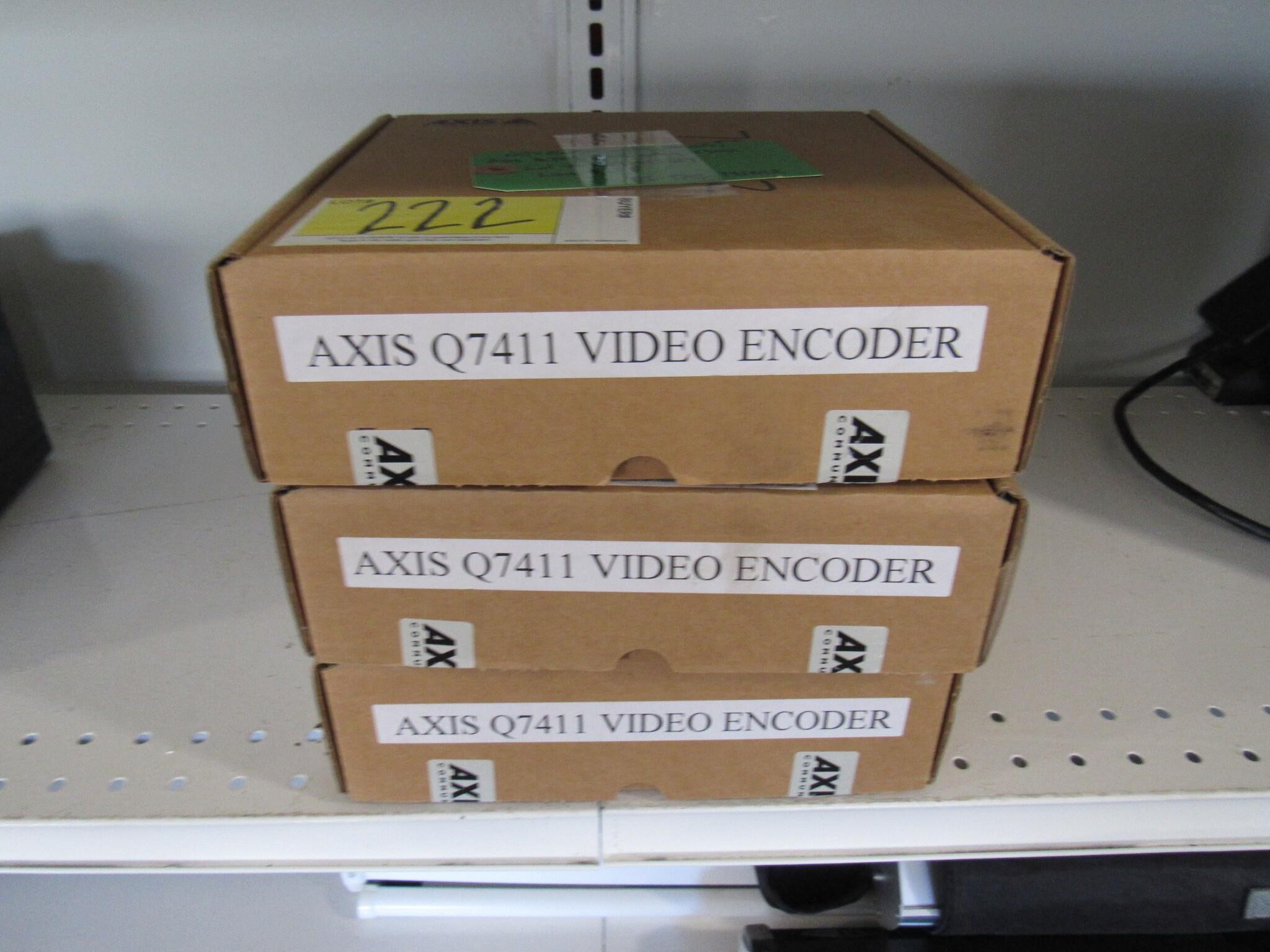 Lot  (3) Axix Q7411 Video Encoders