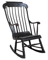 American Folk Milk-Painted Rocking Chair