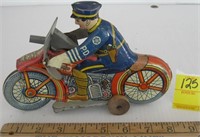 MARX MOTORCYCLE POLICE TOY