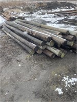 Qty of fence posts,  5"—6.5” x 12’