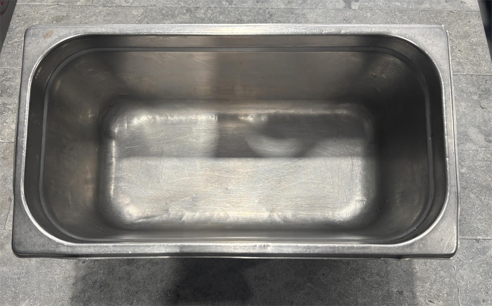 (25) All S.S. Insert Pans - 12" x 6" x 6"