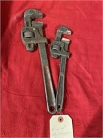 10" & 14" pipe wrenches