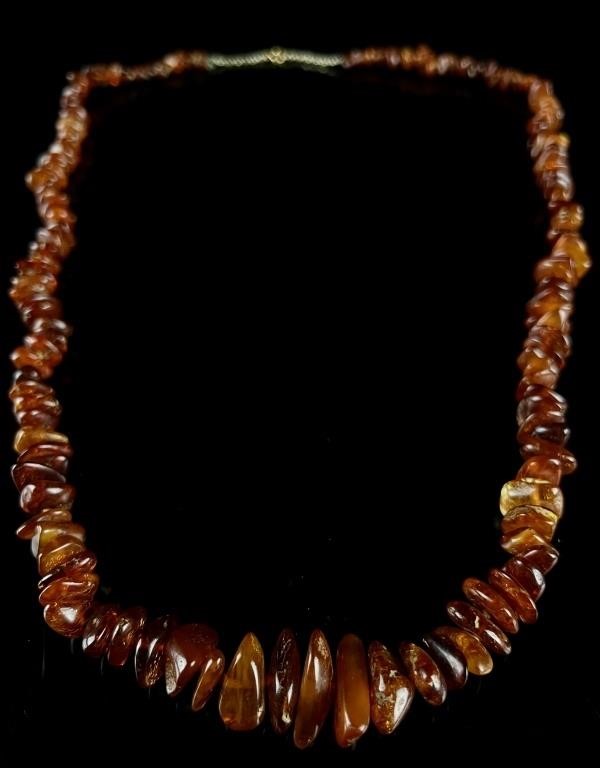 Large Amber Beaded Necklace