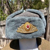 RARE VINTAGE USSR Army Winter Fur Hat (Ushanka)