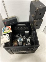 Crate of cameras