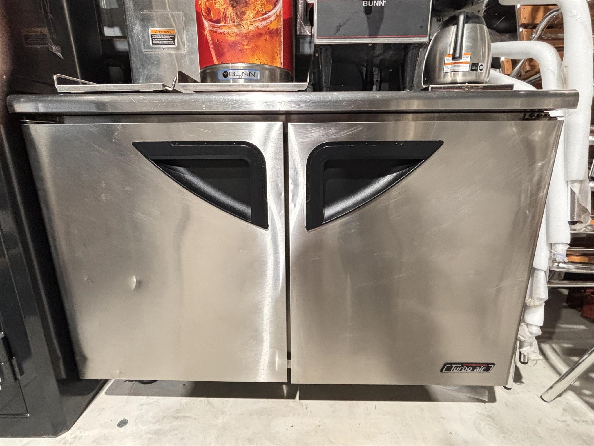 TURBO AIR 48" 2 Door Worktop Cooler on Casters