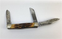 4" Vintage Camillus USA three blade pocket knife