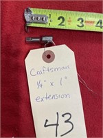 Craftsman 1/4" x 1" extension