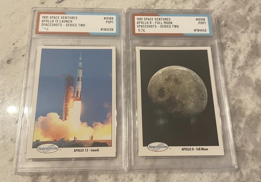 Vintage 1991 Graded Space Ventures Apollo 8 & 13