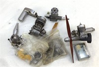 A lot of model, airplane motors, and parts