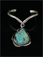 Herbert Platero Navajo Turquoise Sterling Bracelet
