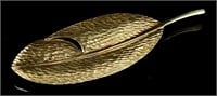 18k Gold Tiffany & Co. Angela Cummings Leaf Brooch