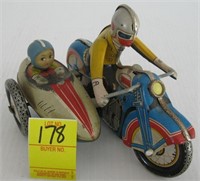 GSN TIN WIND UP MOTORCYCLE AND SIDECAR