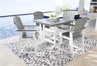 Transville Outdoor Counter Height Table & 4 Stools