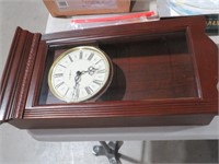 HOWARD MILLER WALL CLOCK CHERRY CASE W/PENDULUM