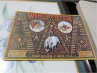 2 METAL TIN WINCHESTER SIGNS