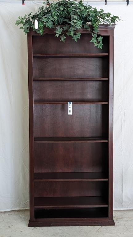 LARGE WOODEN BOOKCASE 7FT TALL X 3 FT WIDE AND 1FT
