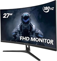 $160  CRUA 27 Curved Gaming Monitor, FHD 144Hz