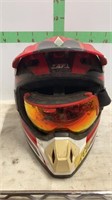 motorcycle helmet  medium with goggles