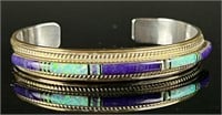 12k GF, Sterling, Opal and Lapis Bracelet