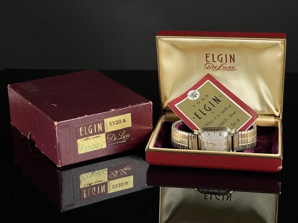 10k GF Elgin Deluxe With Box and Papers