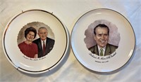 2 Souvenir Presidential Plates
