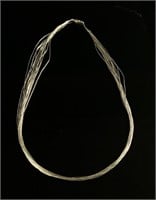 Navajo Liquid Sterling Silver Strand Necklace
