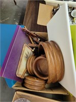 Box lot- wood bowls cutting boards
