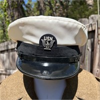 VINTAGE 1980S US NAVY UNIFORM PETTY CAP/HAT