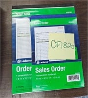 Sales order forms - 2 part carbonless sets and ord