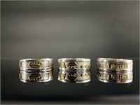3 Sterling size 8 rings