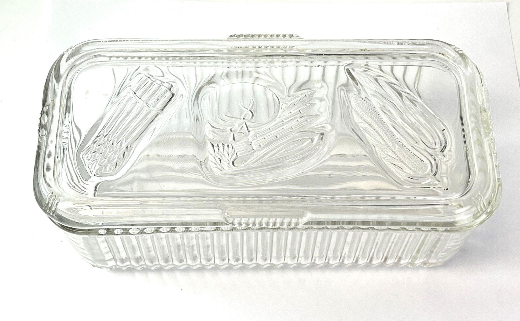 Federal Glass Embossed Refrigerator Box 9" x 5"