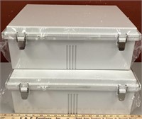 2 New Hard Plastic Travel Cases/Boxes
