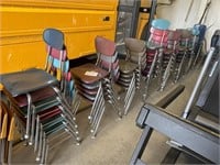 36 - Metal School Chairs