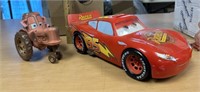 14" long Lightning McQueen car and 6” long tractor
