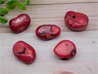 RED CORAL ROCK STONE LAPIDARY SPECIMEN