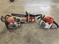 3 Stihl chainsaws- parts