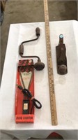 Hand crank, wood working tool, bbq lighter