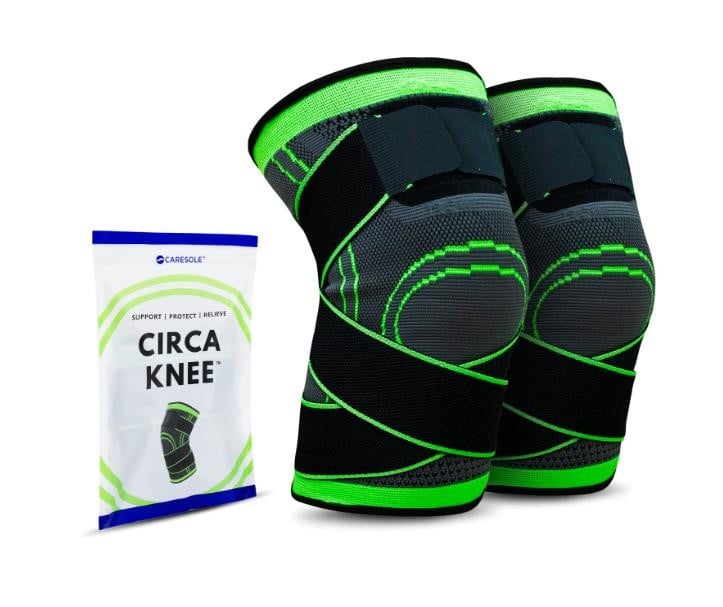 2 Pair Circa Compression Knee Sport Sleeves Medium