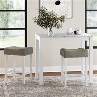 Nathan James Viktor 3 Piece Dining Set, Heigh