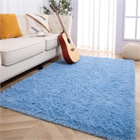 Area Rugs for Living Room Bedroom 5x8 Feet Blue