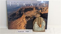 SPECTACULAR ISRAEL BOOK AND JACOB'S WELL FIGURINE