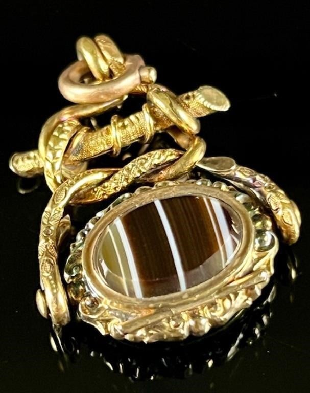 Heavy Victorian Pocket Watch Fob Charm
