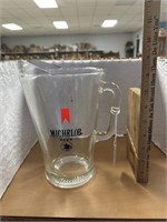 Glass Michelin Beer pitcher