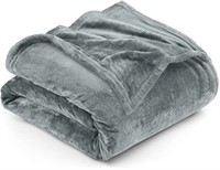 Utopia Bedding Fleece Blanket Queen Size Ash Grey