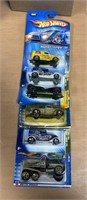 5 HOTWHEELS IN MINT PACKAGE / SHIPS