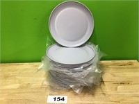 Gray Plastic Plates lot of 24